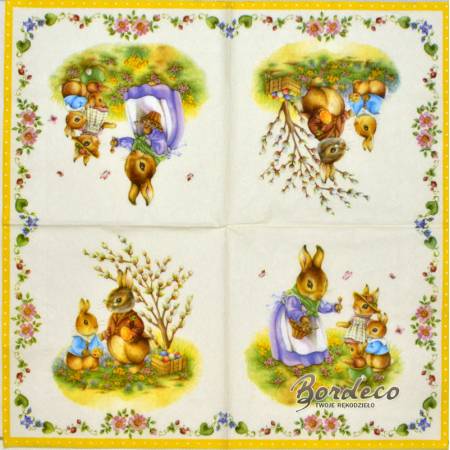 Serwetka decoupage firmy VILLEROY&BOCH Wielkanocy czas 33x33cm